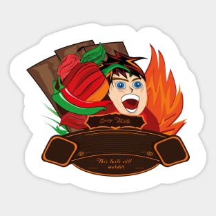 Hot pepper flavor Sticker